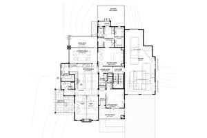 Floor Plan - Main Floor for Craftsman House Plan #1069-39 - 2 bed, 2 bath