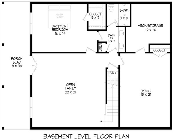Architectural House Design - Country Floor Plan - Lower Floor Plan #932-1227