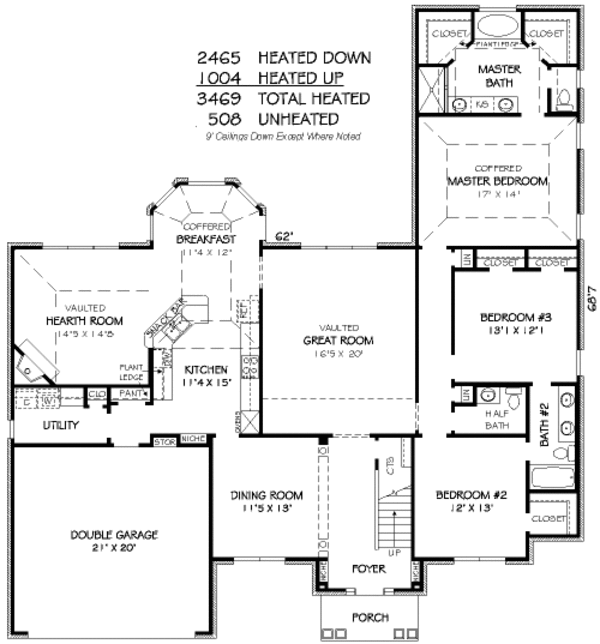 Traditional Floor Plan - Main Floor Plan #424-389