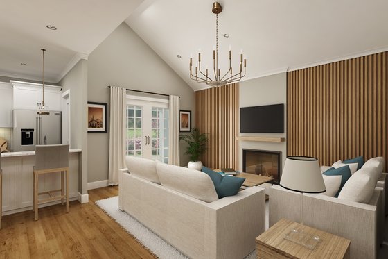 Interior - Family Room 1 for European House Plan #45-221 - 2 bed, 2 bath