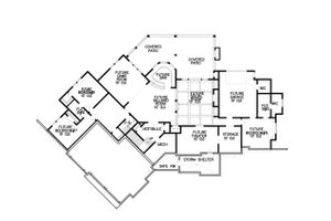 Floor Plan - Lower Floor for Craftsman House Plan #54-385 - 4 bed, 4 bath