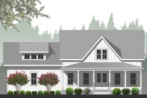 Exterior - Rear Elevation for Farmhouse House Plan #461-71 - 3 bed, 2.5 bath