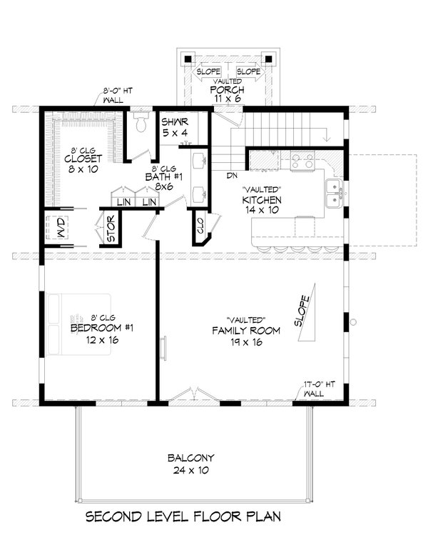 Modern Floor Plan - Upper Floor Plan #932-738