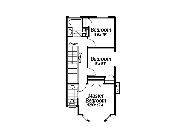 House Plan Design - Victorian Floor Plan - Upper Floor Plan #18-2002