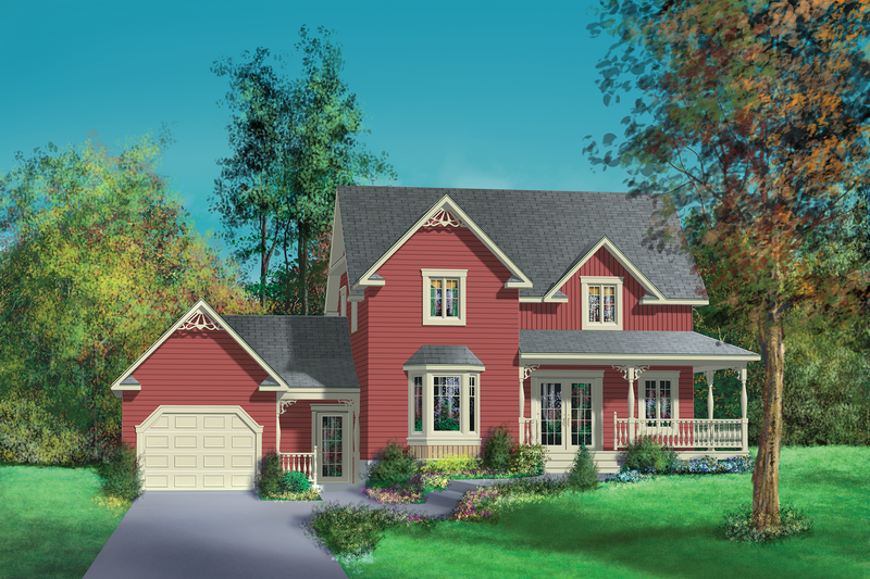 House Design - Country Exterior - Front Elevation Plan #25-2020