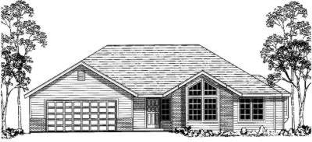 Exterior - Front Elevation 2 for Traditional House Plan #303-343 - 3 bed, 2 bath