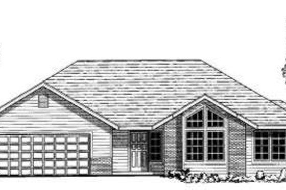 Exterior - Front Elevation for Traditional House Plan #303-343 - 3 bed, 2 bath