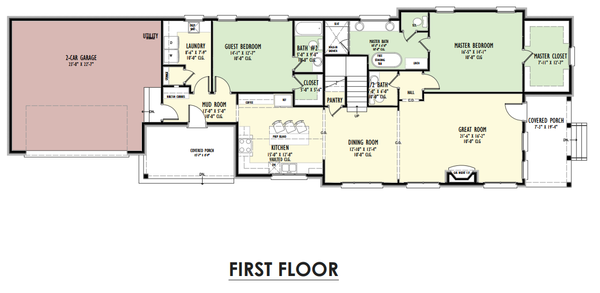 Traditional Floor Plan - Main Floor Plan #1092-64