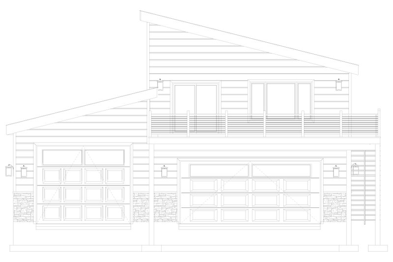 Home Plan - Exterior - Front Elevation 5 for Modern House Plan #1060-363, 0 bath