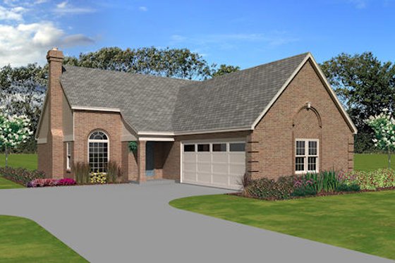 Exterior - Front Elevation for European House Plan #81-13818 - 3 bed, 2.5 bath