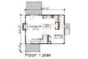 Modern Style House Plan - 3 Beds 2.5 Baths 1227 Sq/Ft Plan #79-365 