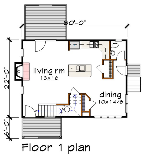 House Blueprint - Modern Floor Plan - Main Floor Plan #79-365
