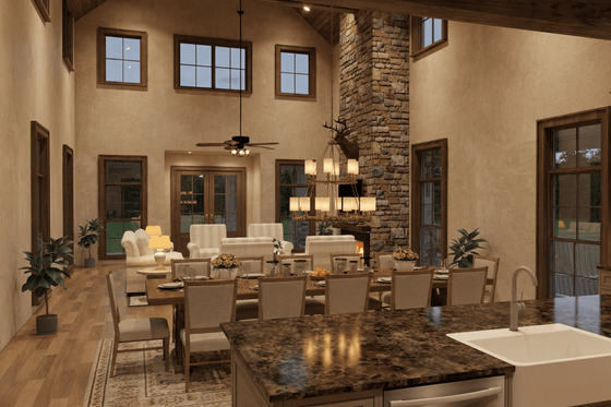 Interior - Dining Room for Farmhouse House Plan #923-496 - 4 bed, 4.5 bath