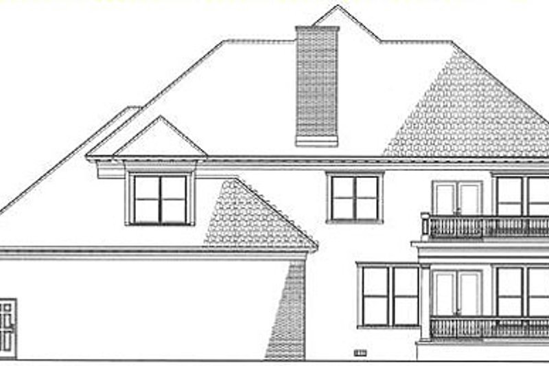 Dream House Plan - Exterior - Rear Elevation for Southern House Plan #17-247 - 3 bed, 3.5 bath