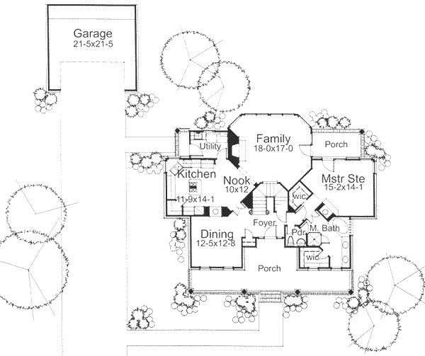 House Plan Design - Farmhouse Floor Plan - Main Floor Plan #120-149