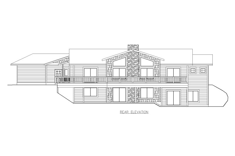 Dream House Plan - Exterior - Rear Elevation for Craftsman House Plan #117-960 - 3 bed, 4 bath