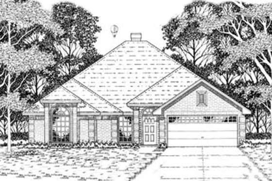 Exterior - Front Elevation for European House Plan #42-175 - 4 bed, 2 bath