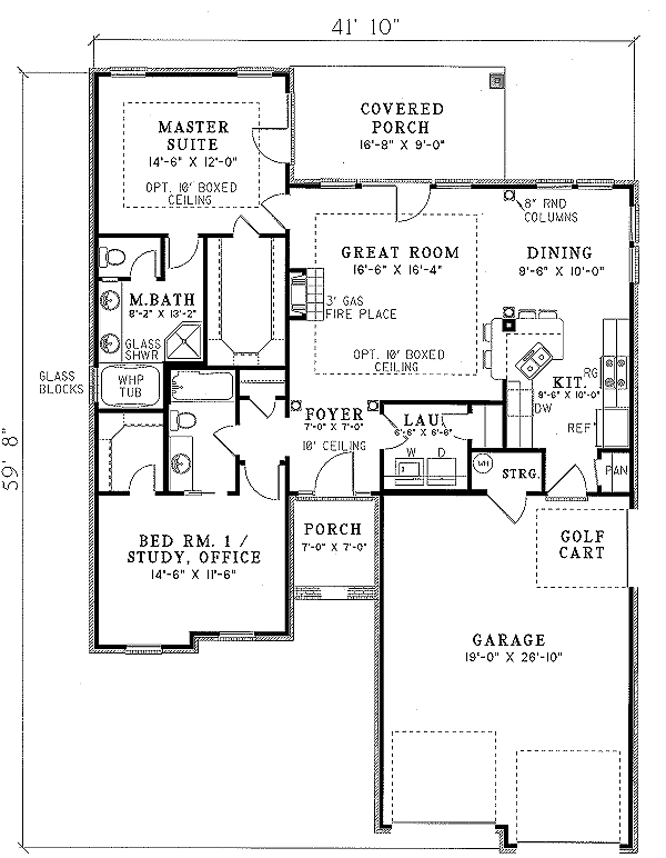 House Plan Design - Traditional Floor Plan - Main Floor Plan #17-194
