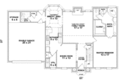 European Style House Plan - 4 Beds 2.5 Baths 2755 Sq/Ft Plan #81-489 