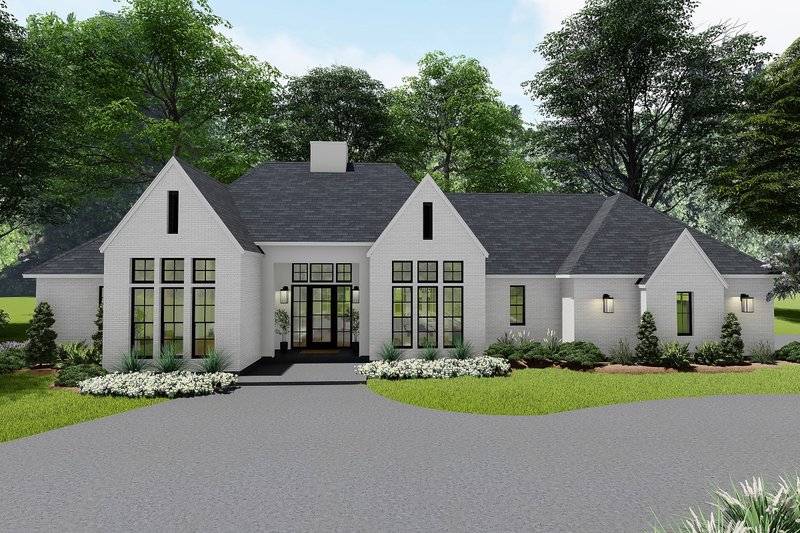 House Blueprint - Modern Exterior - Front Elevation Plan #406-9672