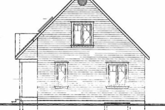 Exterior - Rear Elevation for Country House Plan #23-2095 - 3 bed, 2 bath