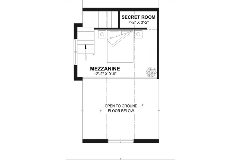 Dream House Plan - Floor Plan - Upper Floor for Farmhouse House Plan #23-2836 - 1 bed, 1 bath