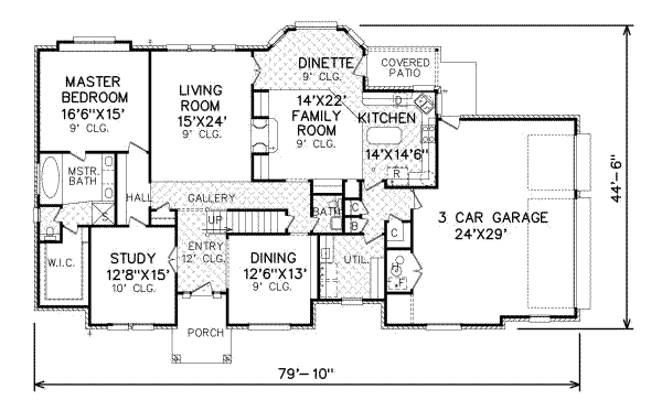 Traditional Floor Plan - Main Floor Plan #65-359