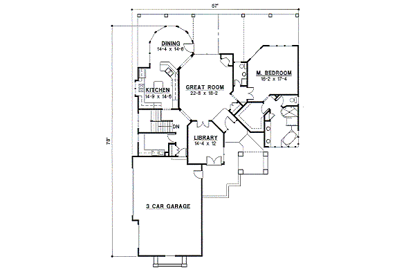 European Floor Plan - Main Floor Plan #67-331