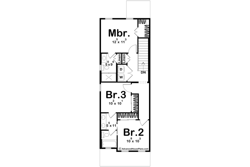 Home Plan - Floor Plan - Upper Floor for Traditional House Plan #455-721 - 3 bed, 2.5 bath