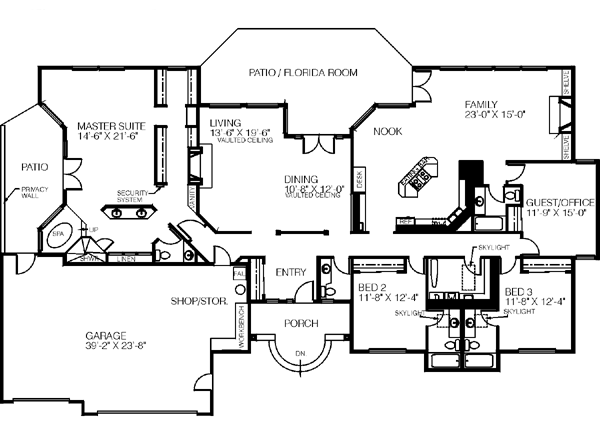 House Plan Design - Traditional Floor Plan - Main Floor Plan #60-178