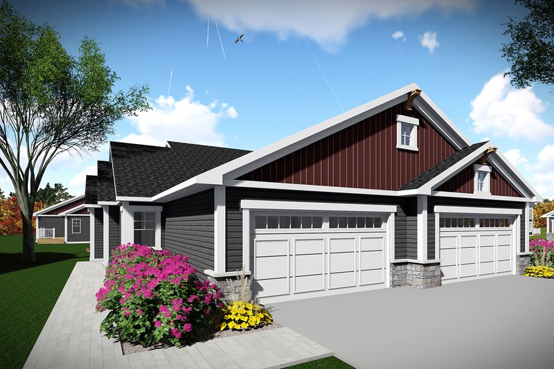 Dream House Plan - Exterior - Front Elevation 5 for Ranch House Plan #70-1473 - 4 bed, 4 bath
