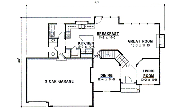 Traditional Floor Plan - Main Floor Plan #67-326