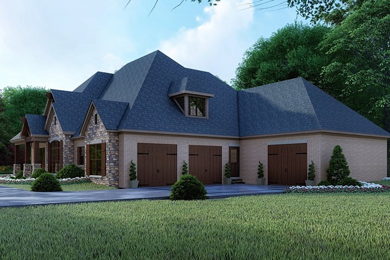 House Design - Exterior - Front Elevation 4 for Country House Plan #17-2608 - 4 bed, 4.5 bath