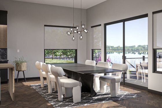 Interior - Dining Room for Modern House Plan #455-392 - 2 bed, 2 bath