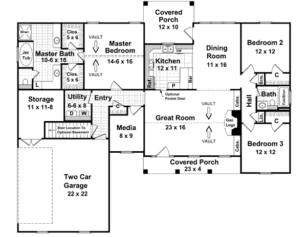 Traditional Floor Plan - Other Floor Plan #21-133