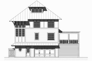 Exterior - Front Elevation 3 for Beach House Plan #901-125 - 5 bed, 4 bath