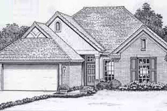 Exterior - Front Elevation for Colonial House Plan #310-763 - 3 bed, 2 bath
