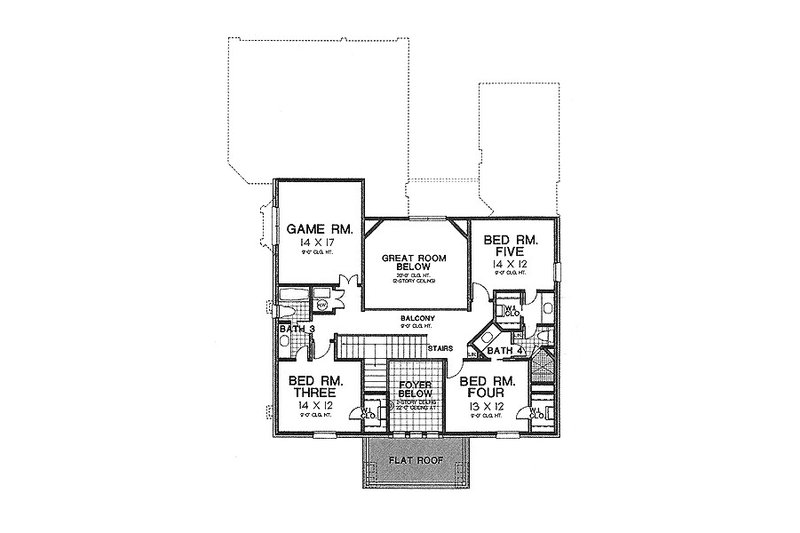 Home Plan - Floor Plan - Upper Floor for Colonial House Plan #310-704 - 5 bed, 4 bath