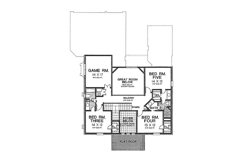 Dream House Plan - Colonial Floor Plan - Upper Floor Plan #310-704