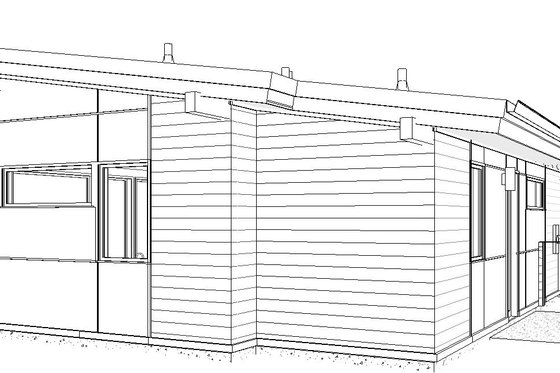 Exterior - Other Elevation 2 for Modern House Plan #895-147 - 1 bed, 1 bath