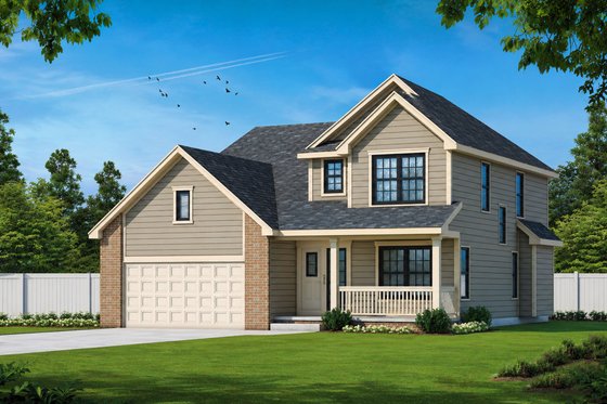 Exterior - Front Elevation 4 for Craftsman House Plan #20-1776 - 3 bed, 3 bath