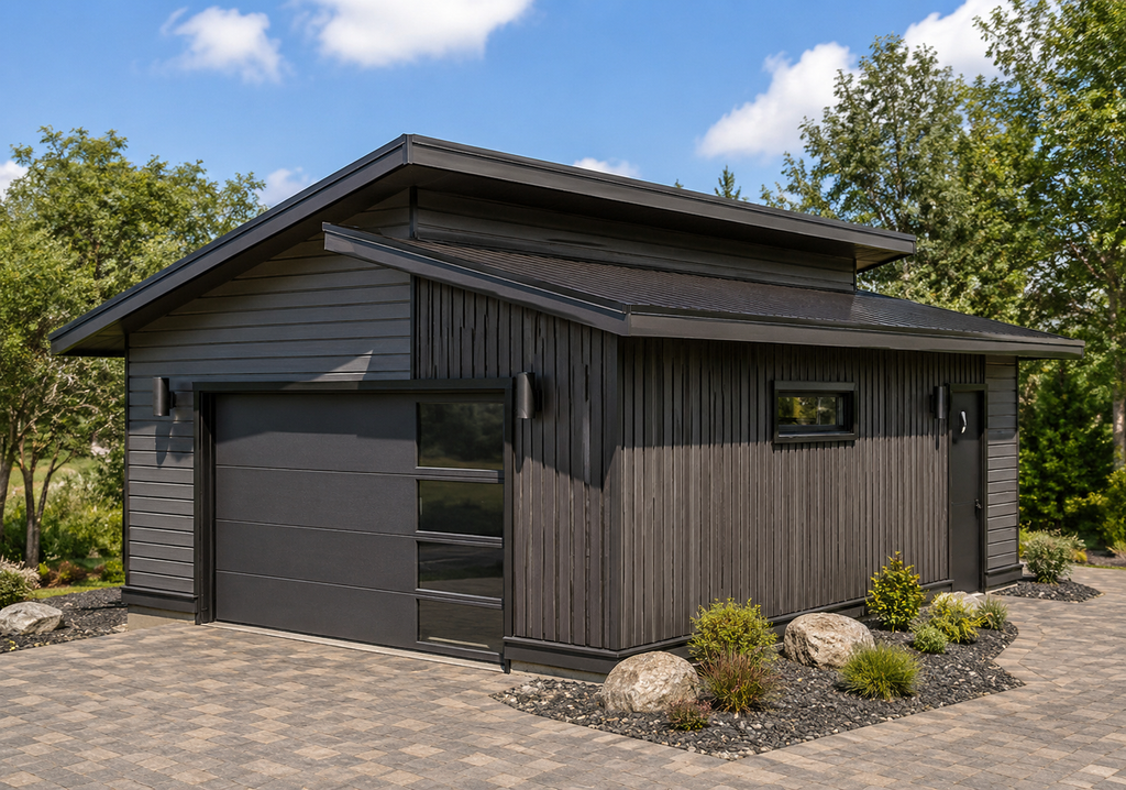 Exterior - Front Elevation 2 for Modern House Plan #895-174, 0 bath