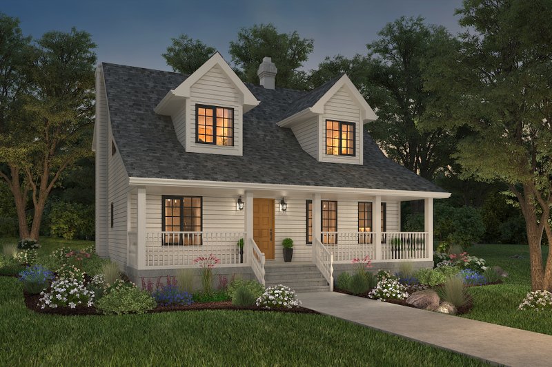 Home Plan - Exterior - Front Elevation 5 for Country House Plan #427-1 - 3 bed, 2.5 bath