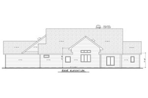 Exterior - Rear Elevation 1 for Farmhouse House Plan #20-2566 - 4 bed, 3.5 bath