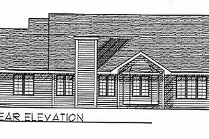 Exterior - Rear Elevation for Traditional House Plan #70-157 - 3 bed, 2 bath