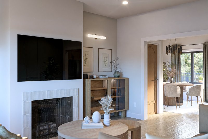 House Blueprint - Interior - Family Room 1 for Traditional House Plan #455-553 - 3 bed, 2.5 bath