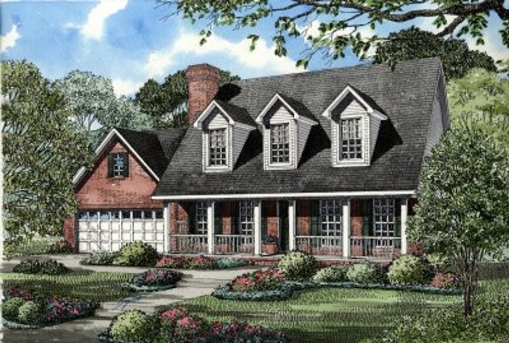Colonial Style House Plan - 3 Beds 3.5 Baths 1783 Sq/Ft Plan #17-224