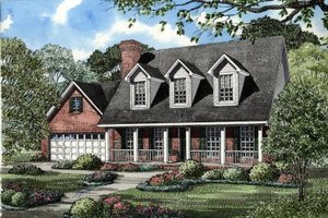 Colonial Exterior - Front Elevation Plan #17-224