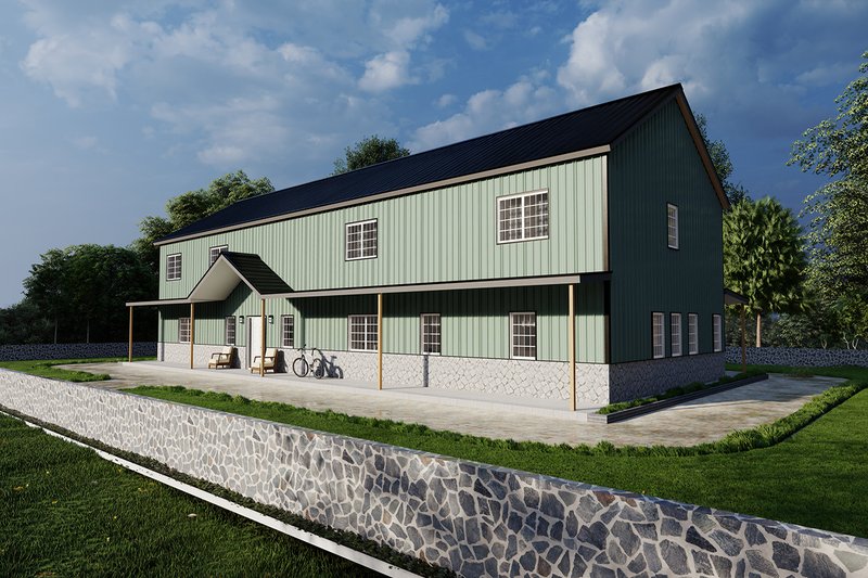 Dream House Plan - Exterior - Other Elevation 2 for Barndominium House Plan #1107-19 - 6 bed, 4 bath