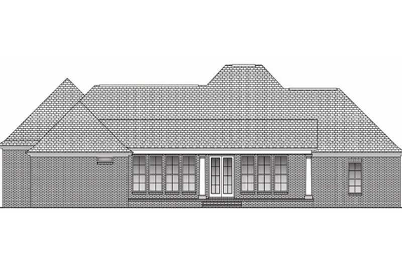 Home Plan - Exterior - Rear Elevation for Southern House Plan #430-49 - 4 bed, 2.5 bath